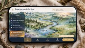 Soul landscapes in a mobile app.